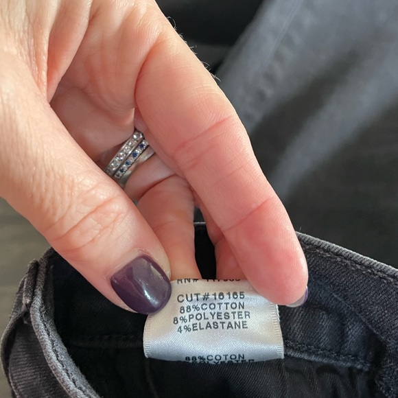 J Brand - Fame Ankle Jeans - Raw Hem - Subtle Grey on Black Zebra Stripes - 27 - Picture 12 of 14